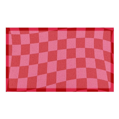 Non-Slip Checkered Doormat
