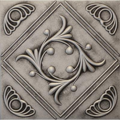 Carreaux de plafond en polystyrène 20 x 20 avec panneaux décoratifs à coller pour une installation facile à faire soi-même, ainsi que pour la rénovation de la maison et du sous-sol. Couronne R. Anet, lot / 8