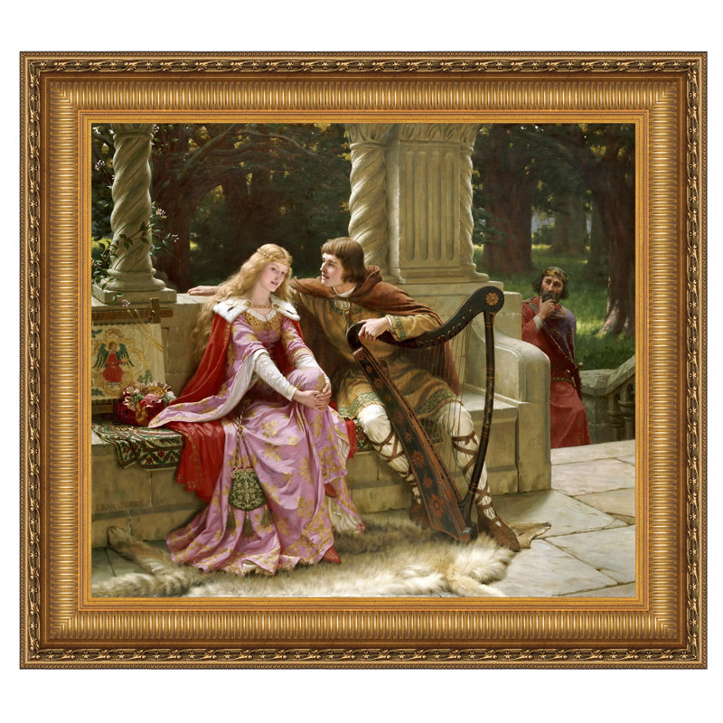 "Tristan et Isolde" par Edmund Blair Leighton sur toile, H 28,25 po x l 31,25 po