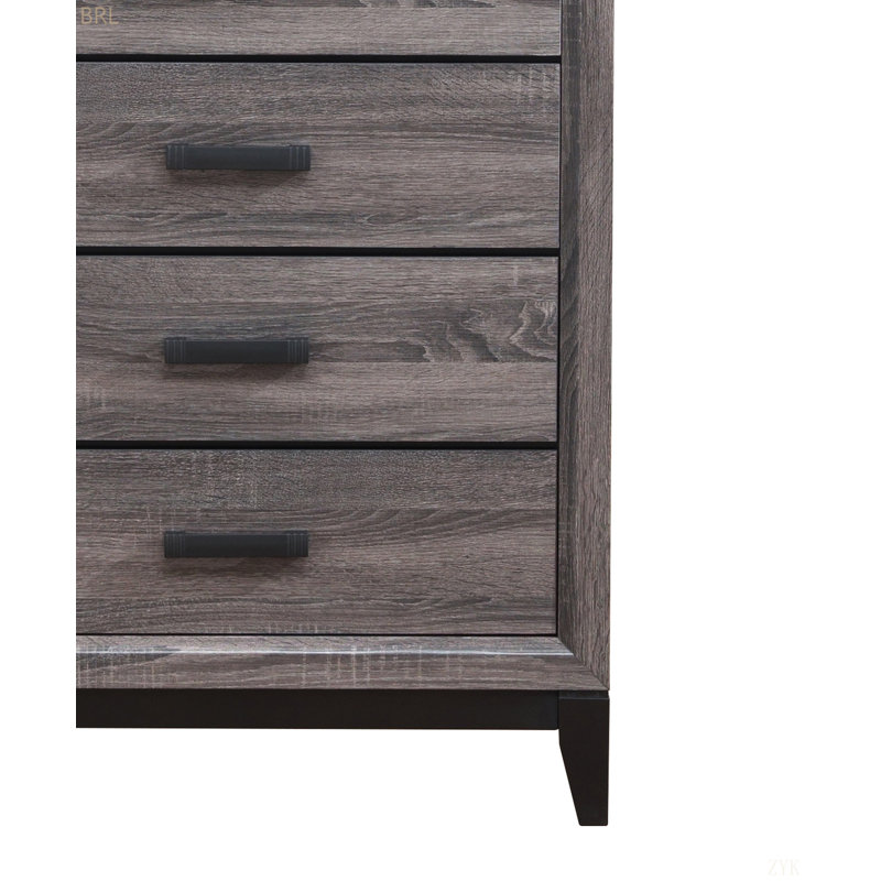Jerold 31'' W 5 - Drawer Dresser, Foil Gray