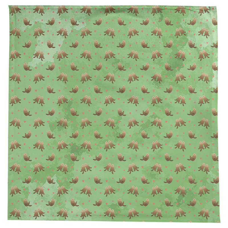 Nappe carrée à motif géométrique avicia, Vert