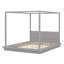 Lit plateforme à baldaquin en bois avec tête de lit Farmhouse-1391190063