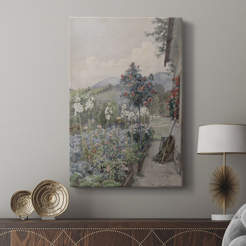 Impression florale rétro LIX - galerie Cavas sur mesure, H 36 po x l 24 po
