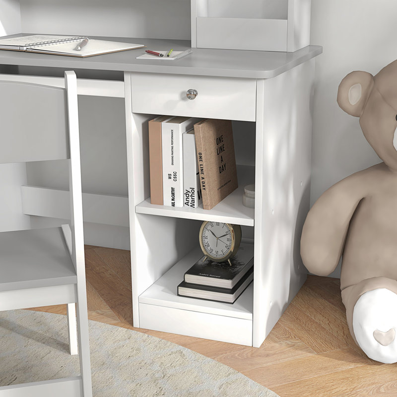 Ensemble de bureau et chaise avec rangement, bureau d'écriture