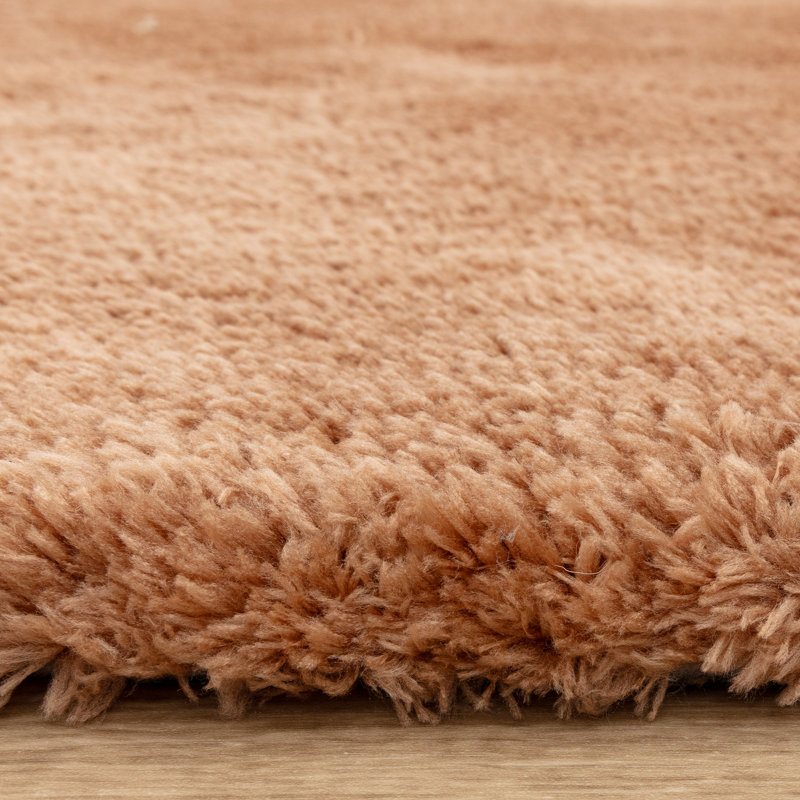 Tachiana Hand Tufted Shaggy Rust Area Rug, Rectangle 200 x 290 cm