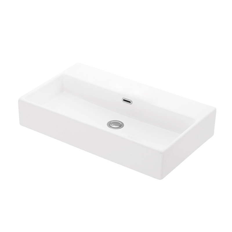 Quattro 27.6'' L Bathroom Sink, Wall Mounted Faucet