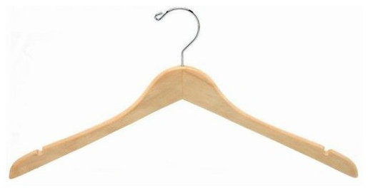 Cintre en bois profilé pour robe / chandail / chandail, Naturel