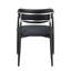 Ensemble de 2 chaises en cuir synthétique noir Gavan