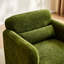 Tissu de velours moderne de 34 po simple, avec coussin de soutien, pour appartement, bureau, salon, structure, siège à assise mi-moelleuse, support lombaire, rembourrage en mousse de bois massif-135420811