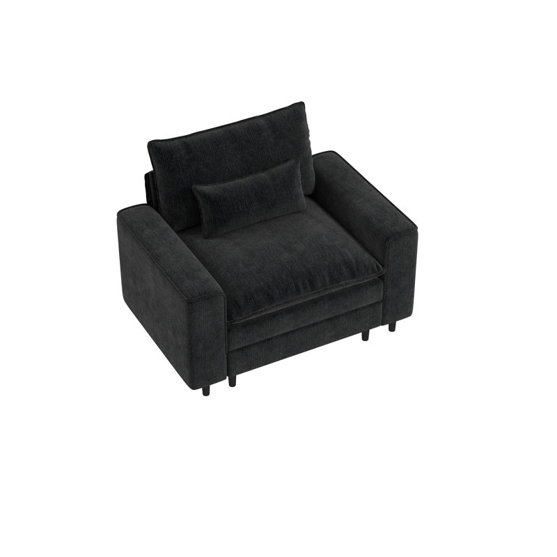 Canapé 52,5 po, Noir