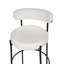 Rodin Upholstered Counter Stool with Metal Frame-679684315
