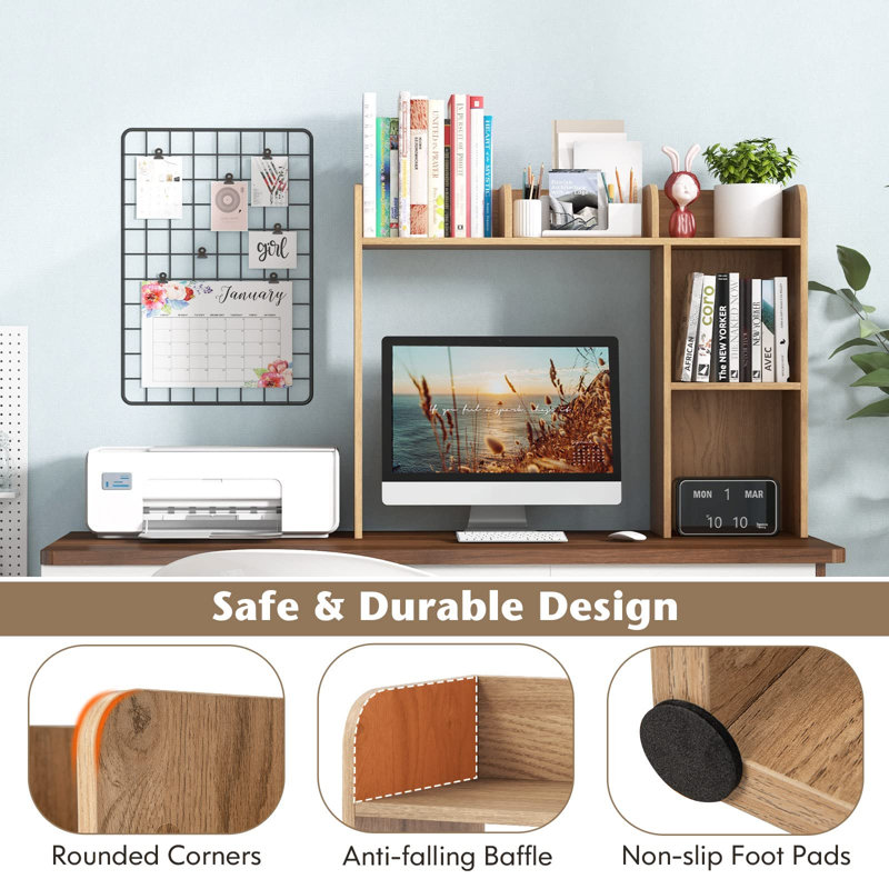 74cm H x 94cm W Bookcase, Brown