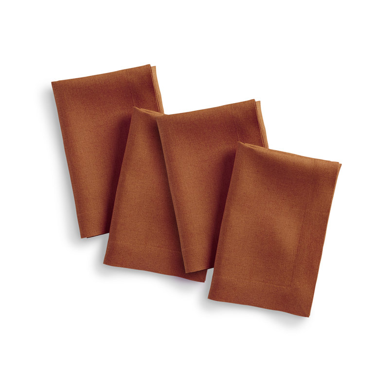 Diana - 100% Pure Linen Dinner Napkins, Cinnamon