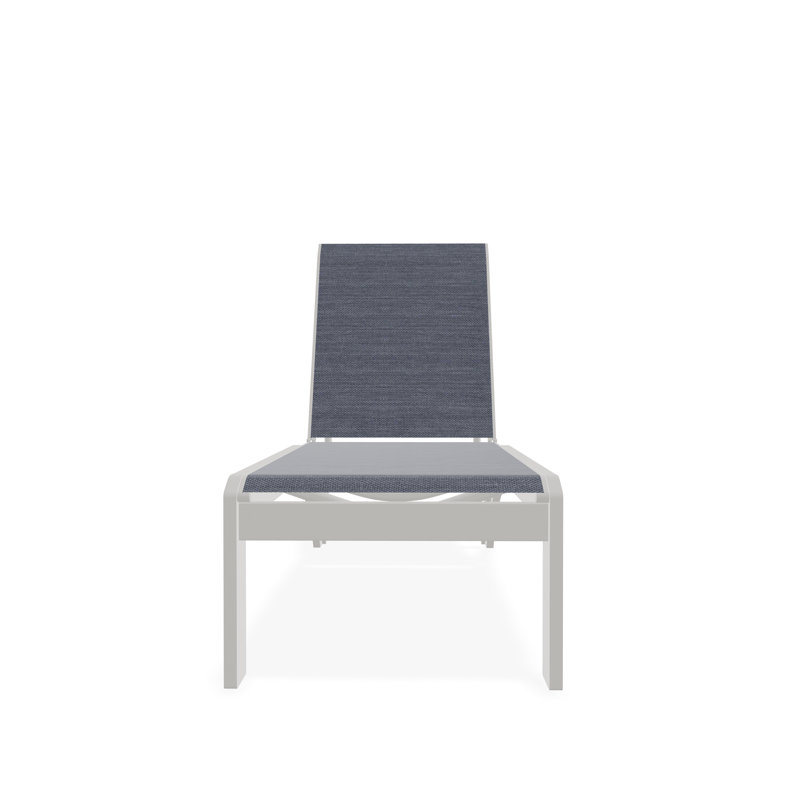 Chaise longue sans accoudoirs empilable en polymère Dune, Neige, Brise