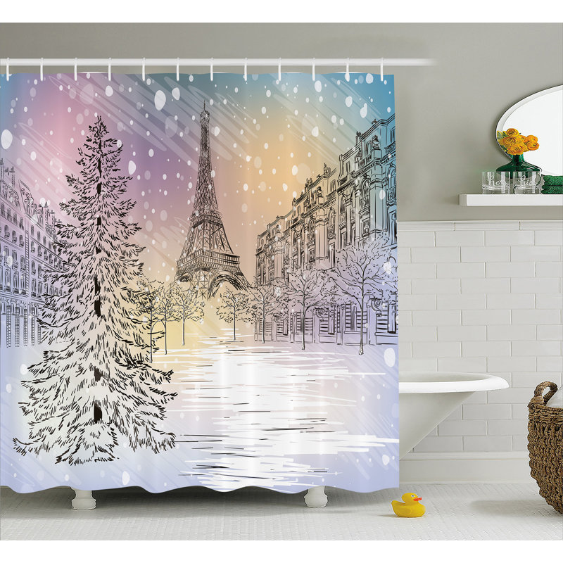  Rideau de douche Winter Ations, H 84 po x l 69 po