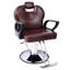 Fauteuil de coiffeur hydraulique pour salon et salon de coiffure, siège en similicuir brun