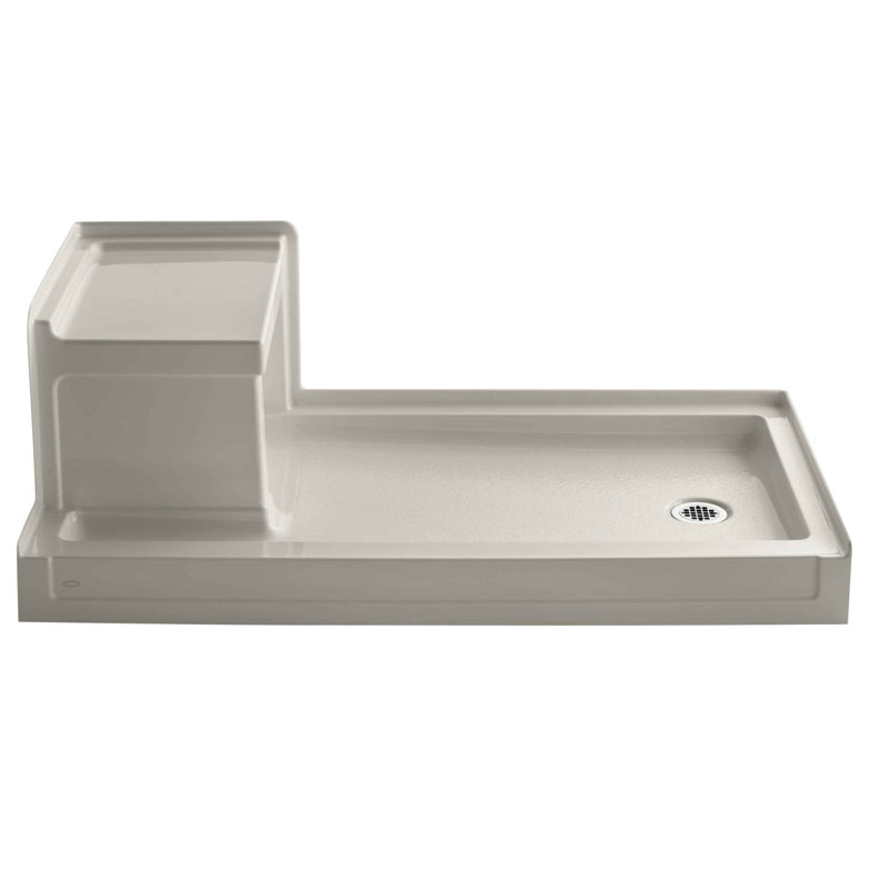 Tresham  60" W x 32" D Single Threshold Shower Base, Sandbar