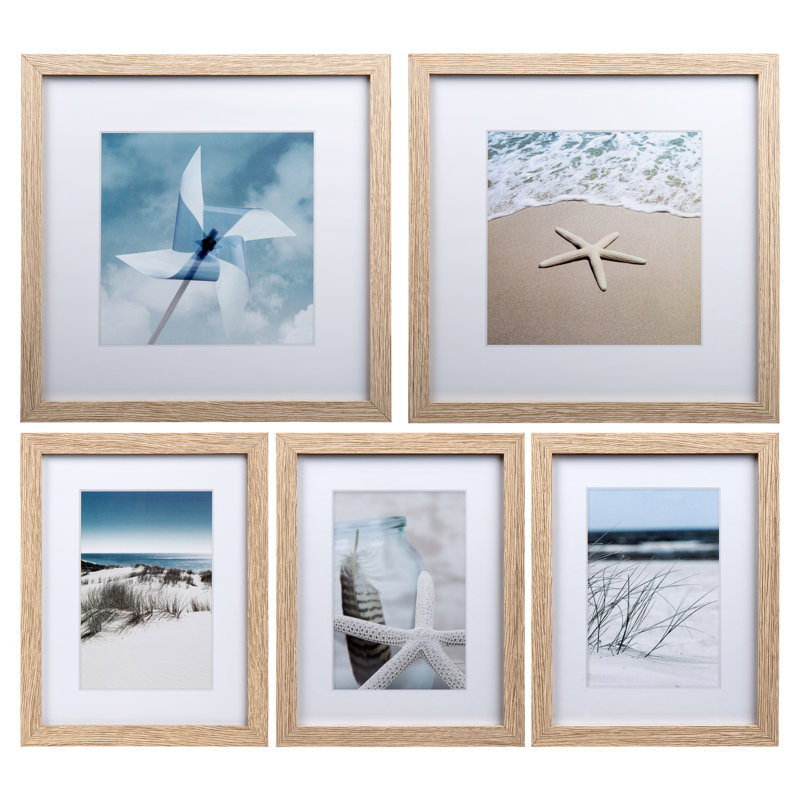 Croyd Beige Beveled Picture Frame with Mat