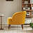 Gabrianna Upholstered Barrel Channel Chair With Wooden Legs-40586200