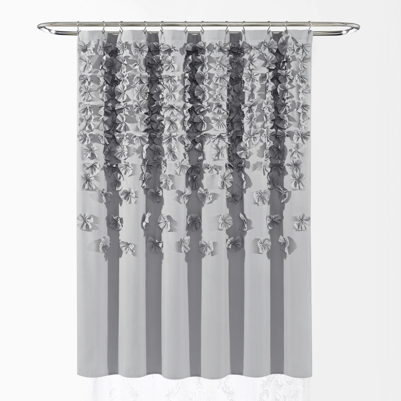 Danielo Polyester Shower Curtain, Light Grey