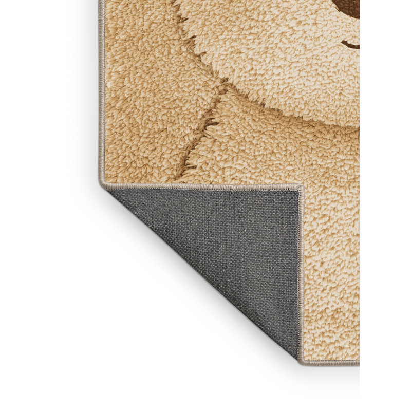 Soft Plush Escarcega St Patties Modern & Contemporary Abstract Area Rug in Beige – Beige Binding, 2x5