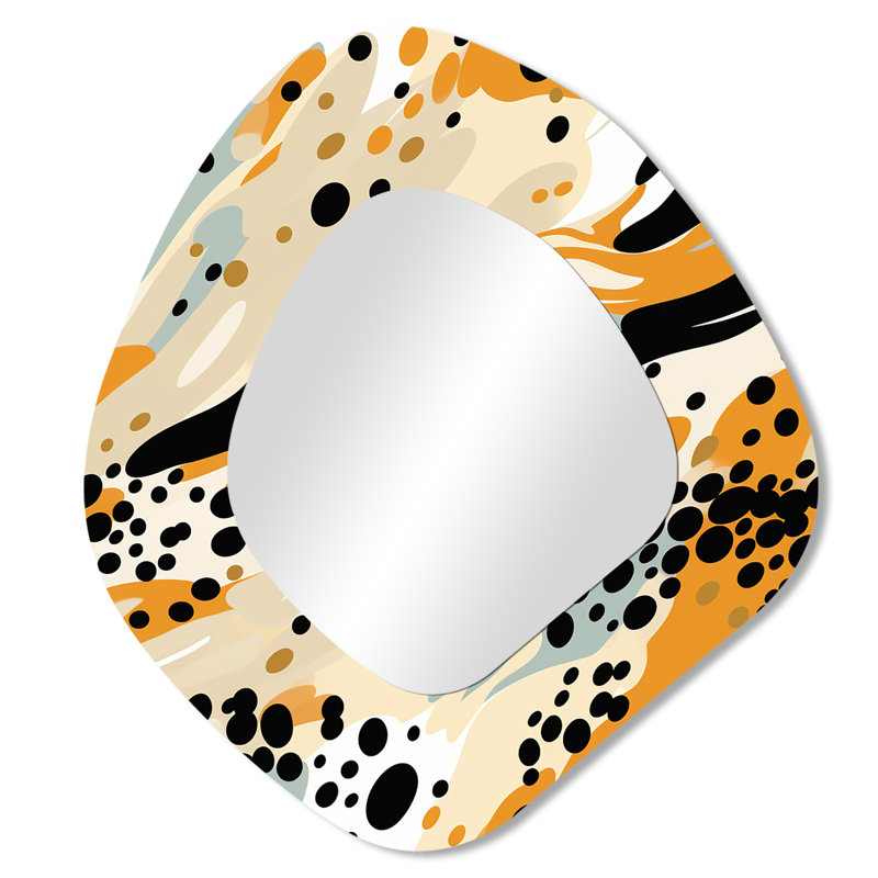 Reproduction de guépard moderne doré et noir Doroteia, 28 po x 25 po