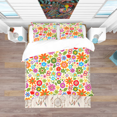 Ensemble de housse de couette bohème et éclectique