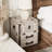 Lannigan Vintage Storage Chest with Buckle Hinged Top, Linen Accent End Side Table-1818736011