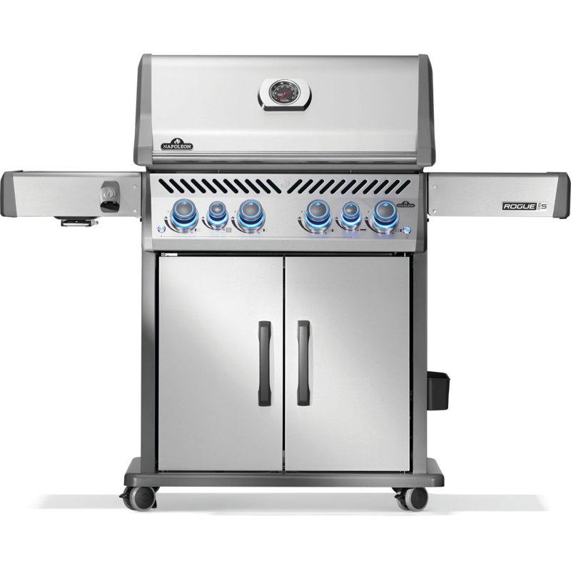 Rogue® PRO-S 525 4-Burner Grill in Stainless Steel with Infrared Side and Rear Burner, Liquid Propane