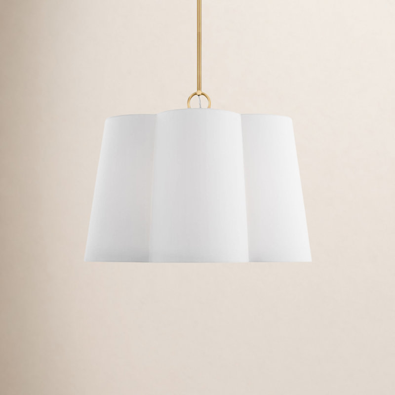 Taj 3-Light Burnished Brass Pendant, 21.5" H x 22" W x 22" D, 3