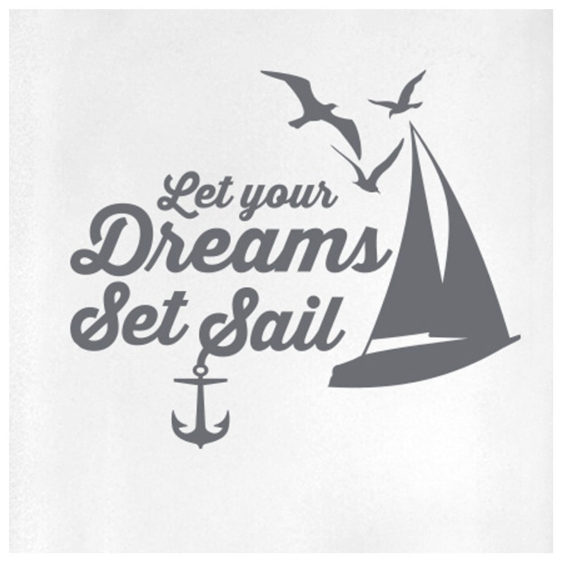 Nautical & Beach Wall Decal, Grey