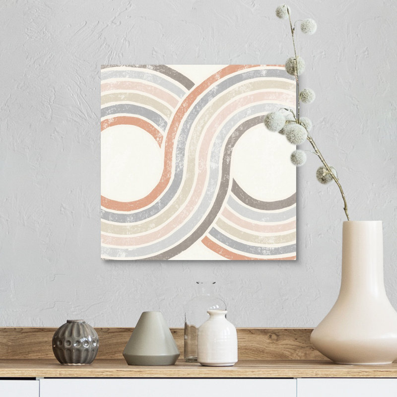 «Over the rainbow II» par MOIRA HERSHEY - reproduction d'art sur toile, H 12 po x l 12 po x P 1,25 po, Toile tendue