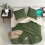 Ensembles de literie en chenille luxueux, tricot gaufré grand format, édredon olive douillet