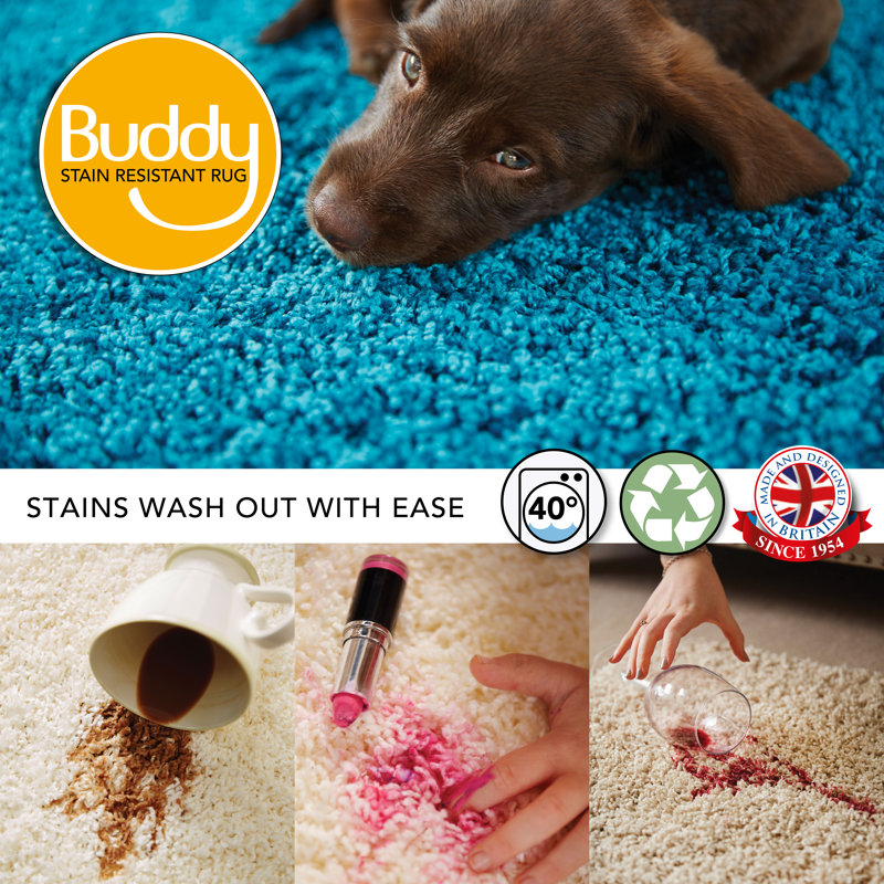 Buddy Charcoal Rug, Round 100cm
