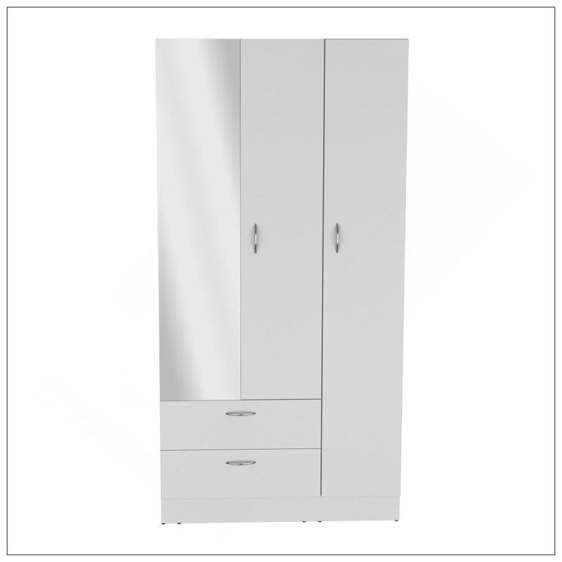 Armoire à miroir 3 portes Riverside, Blanc