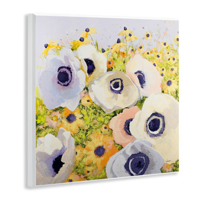 Pastel Poppy Field Wall Plaque Art by Shirley Novak