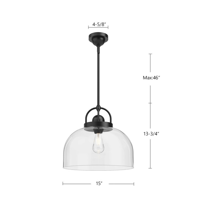 Alwaleed 1 - Light Single Pendant, Matte Black