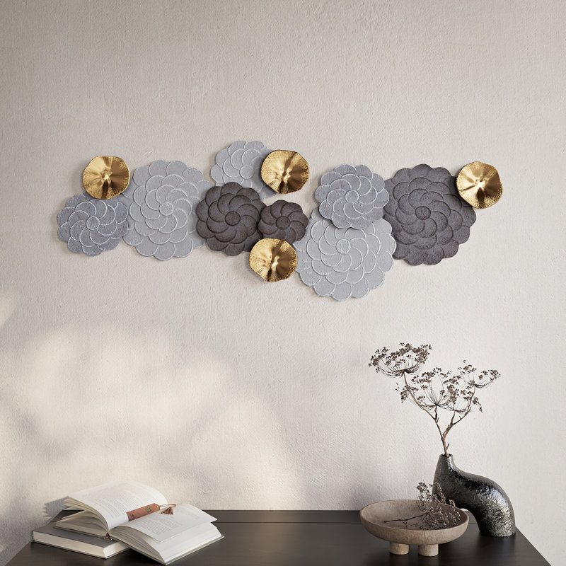 2 Piece Petalique Floral Metal Wall Décor Set
