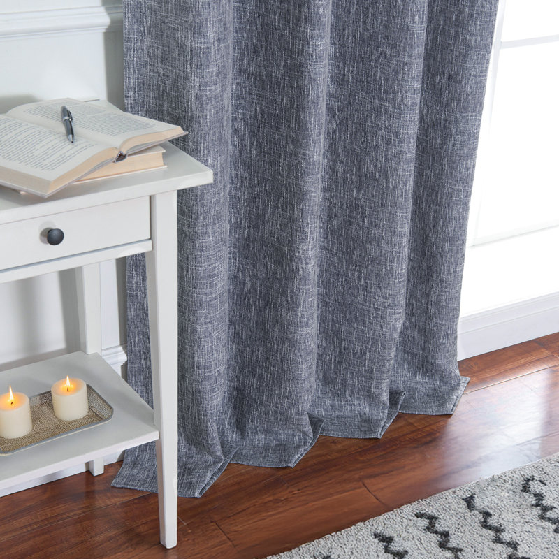 Spates Blackout Curtain Panel Pair, Indigo, 52" W x 84" L 