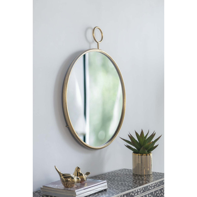 Mankilef Iron Round Mirror, 32.3"  x 26.4"