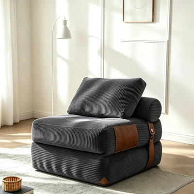Canapé-lit pliant sans os, lit convertible et matelas portatif avec oreiller dans un dortoir, appartement, bureau, chambre d'amis, emballage compressé