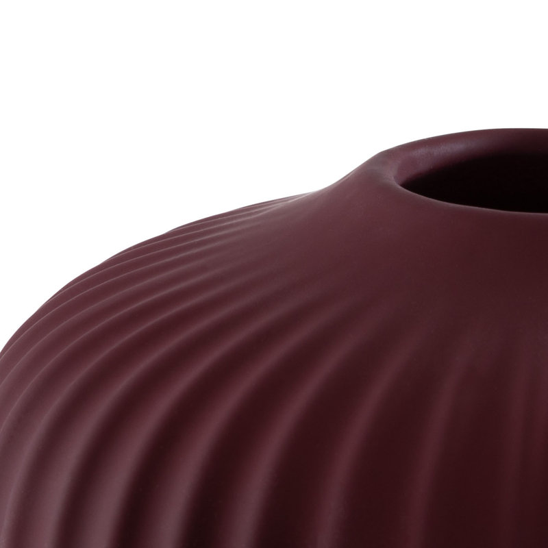 Handmade Ceramic Table Vase, Amaranth/Dark Orange/Orange