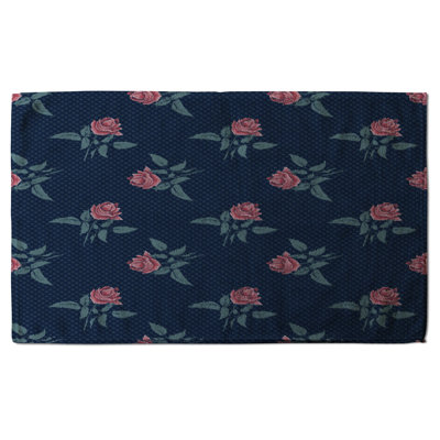 Cotton Floral Waffle Kitchen Towel