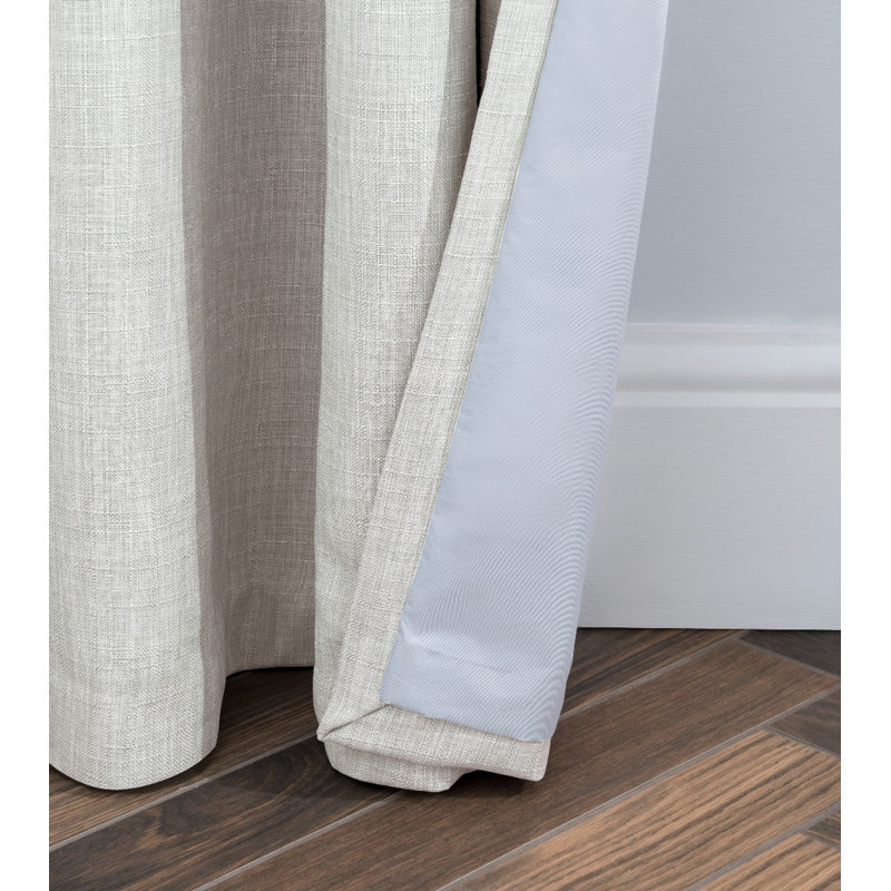 Bittar Blackout Curtain Panel Pair, 117 W x 137 D cm, Cream
