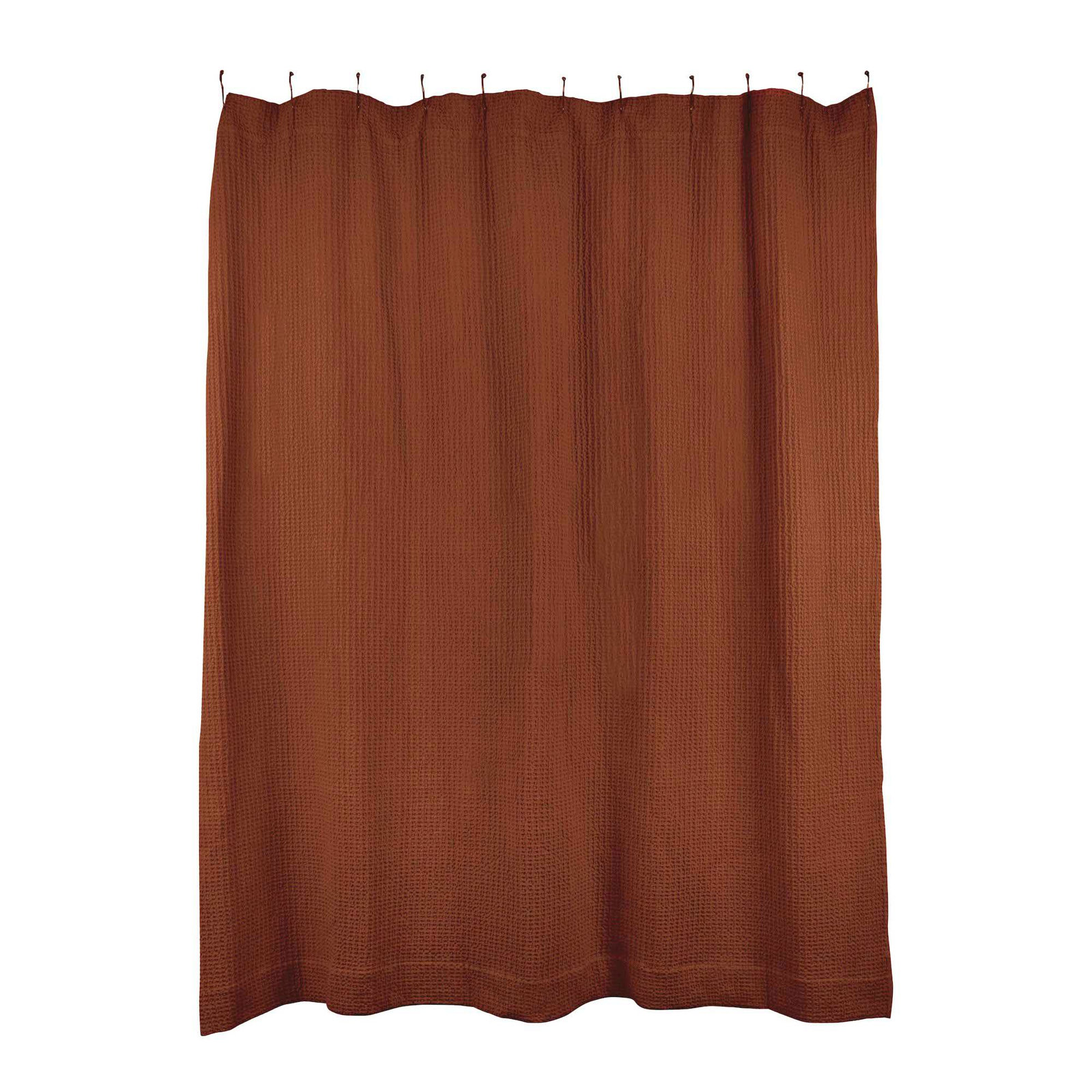 Simple Cotton Shower Curtain, Terracotta