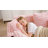 Oversized 53"  Pink Corduroy Sofa Bed Chaise Lounge, No Assembly, Cup Holder-82153967