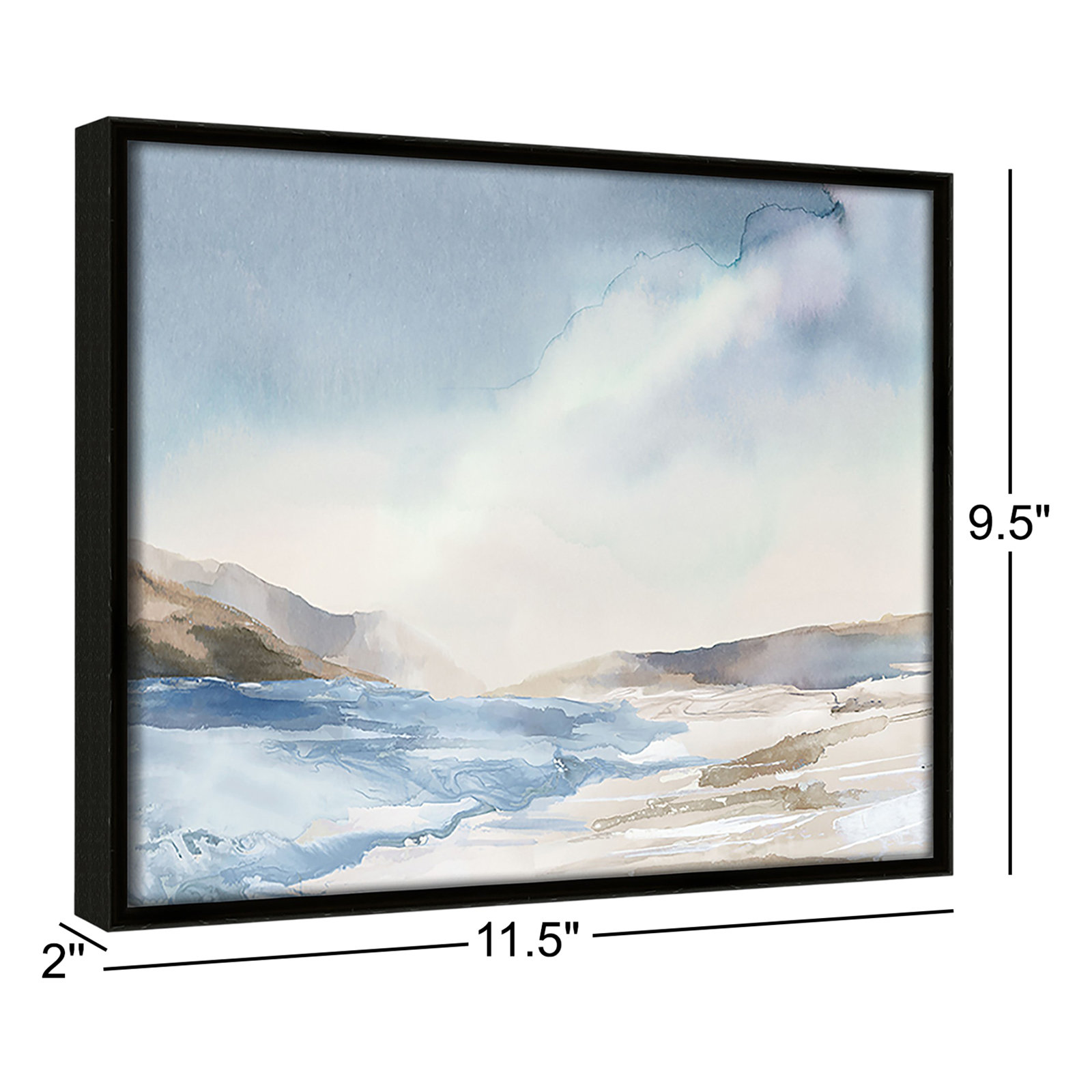 Coralie "Mystic Shores" Print, Espresso, 9.5" H x 11.5" W