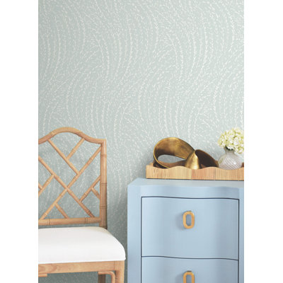 Papier peint botanique bleu clair Willow Song