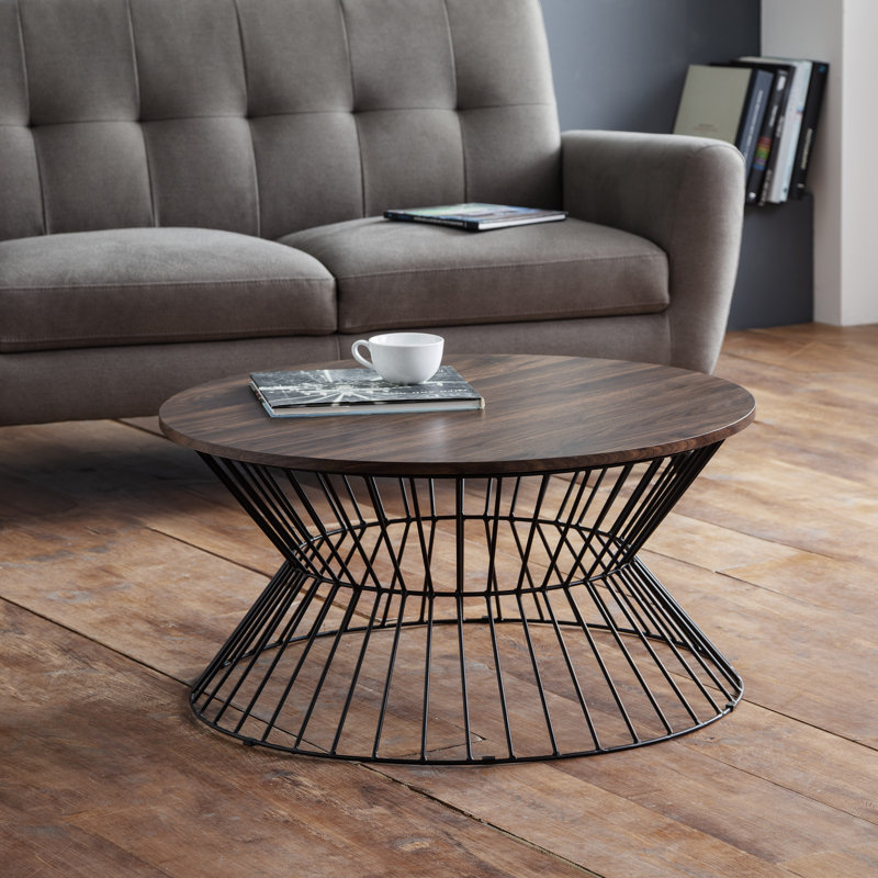 Amice Pedestal Coffee Table, Walnut