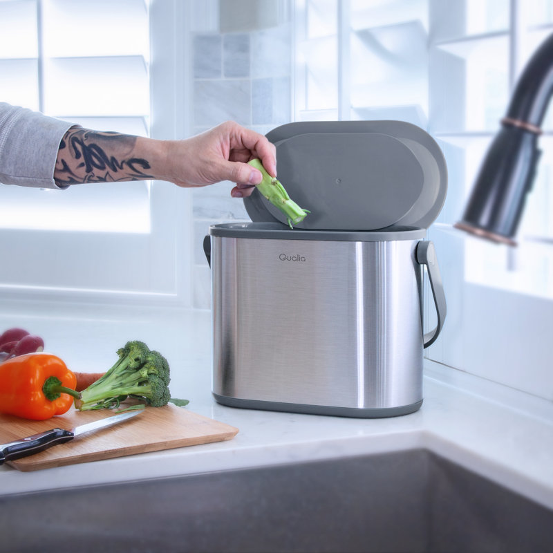 Multipurpose Stainless Steel 1 Gallon Countertop Can